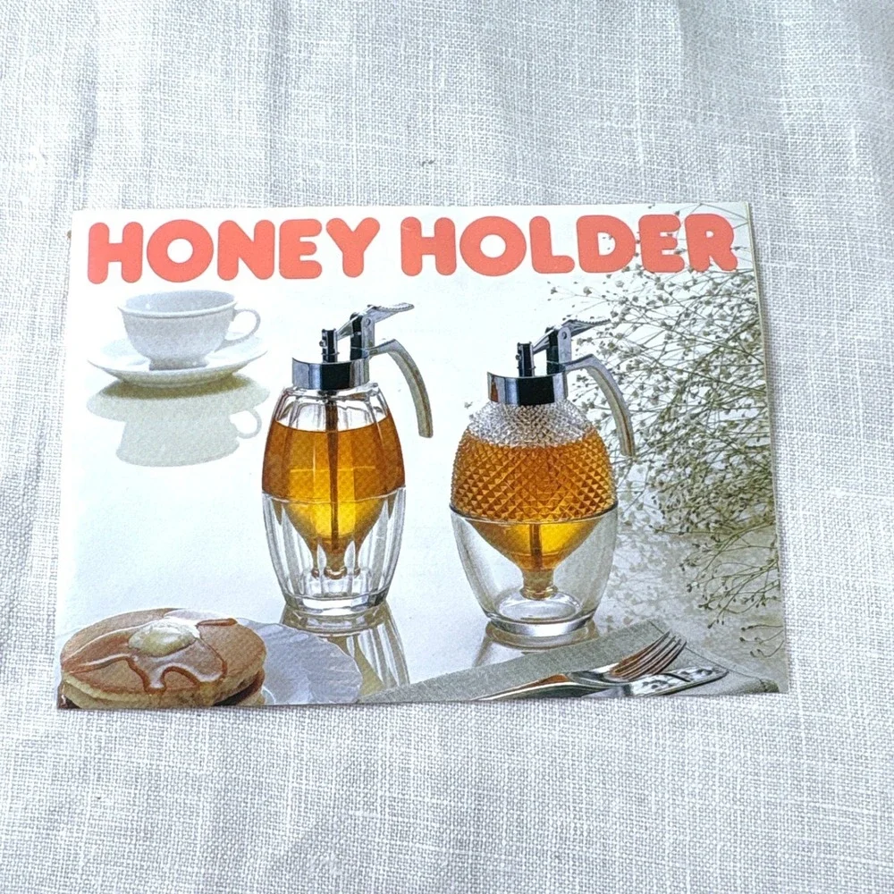 Williams Sonoma Kamei Glass Japan 24% Crystal Honey Holder Dispenser